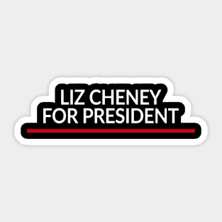 Liz Cheney For President 2024 Usa Election Liz 24 Red Line T-shirt Sticker